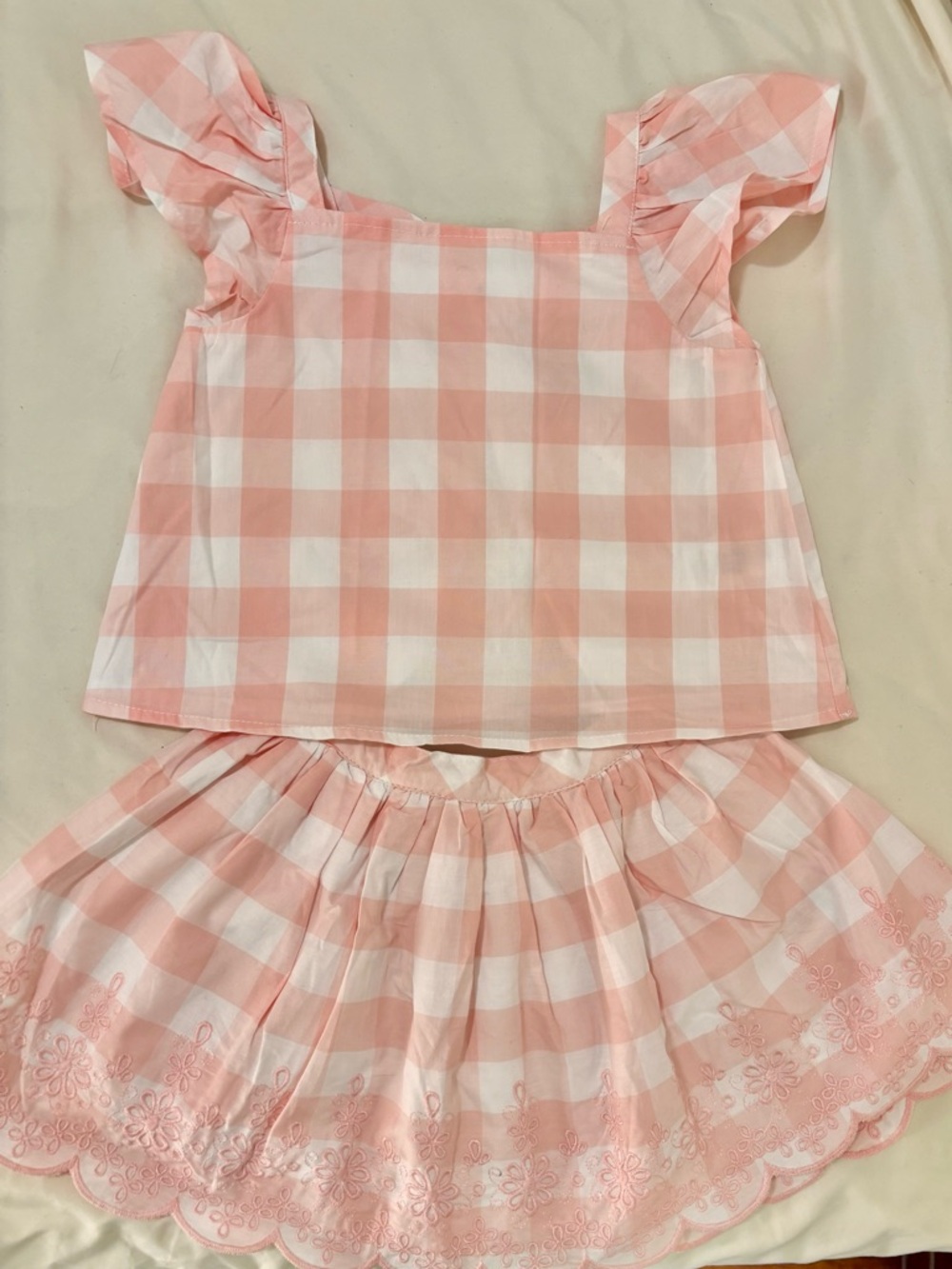 Cynthia Rowley Pink & White Gingham Dress Set